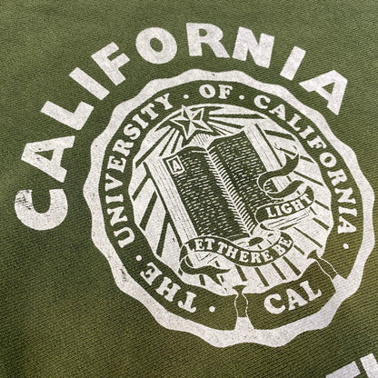 【現状渡し品】【メンズ】 CHAMPION チャンピオン 90S 刺繍タグ CALIFORNIA BERKELEY REVERSE WEAVE SWEATSHIRT リバース ウィーブ スウェットシャツ トップス 長袖 146-260721-cs-11-izu サイズ：L カラー：グリーン 万代Net店
