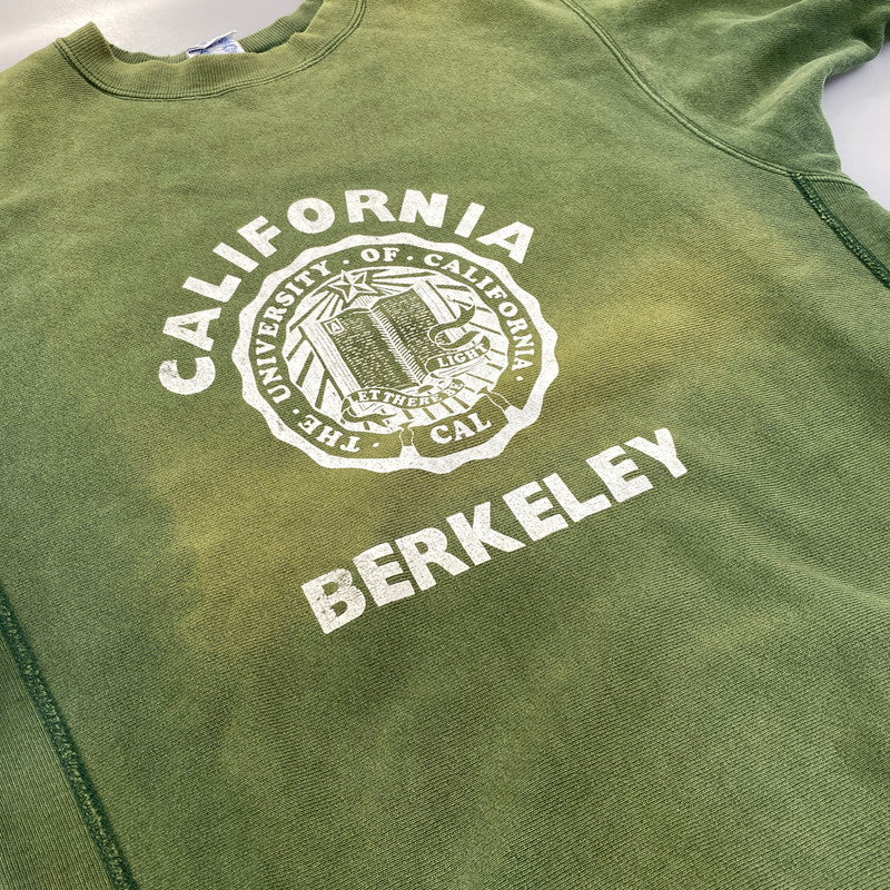 【現状渡し品】【メンズ】 CHAMPION チャンピオン 90S 刺繍タグ CALIFORNIA BERKELEY REVERSE WEAVE SWEATSHIRT リバース ウィーブ スウェットシャツ トップス 長袖 146-260721-cs-11-izu サイズ：L カラー：グリーン 万代Net店