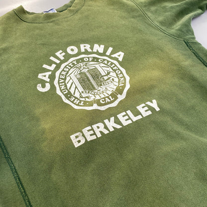 【現状渡し品】【メンズ】 CHAMPION チャンピオン 90S 刺繍タグ CALIFORNIA BERKELEY REVERSE WEAVE SWEATSHIRT リバース ウィーブ スウェットシャツ トップス 長袖 146-260721-cs-11-izu サイズ：L カラー：グリーン 万代Net店