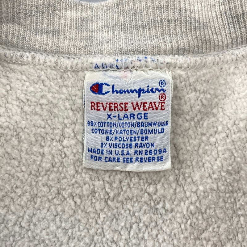 【現状渡し品】【メンズ】 CHAMPION チャンピオン 90S 刺繍タグ MICHIGAN STATE REVERSE WEAVE SWEATSHIRT リバース ウィーブ スウェットシャツ トップス 長袖 146-260721-cs-10-izu サイズ：XL カラー：グレー 万代Net店