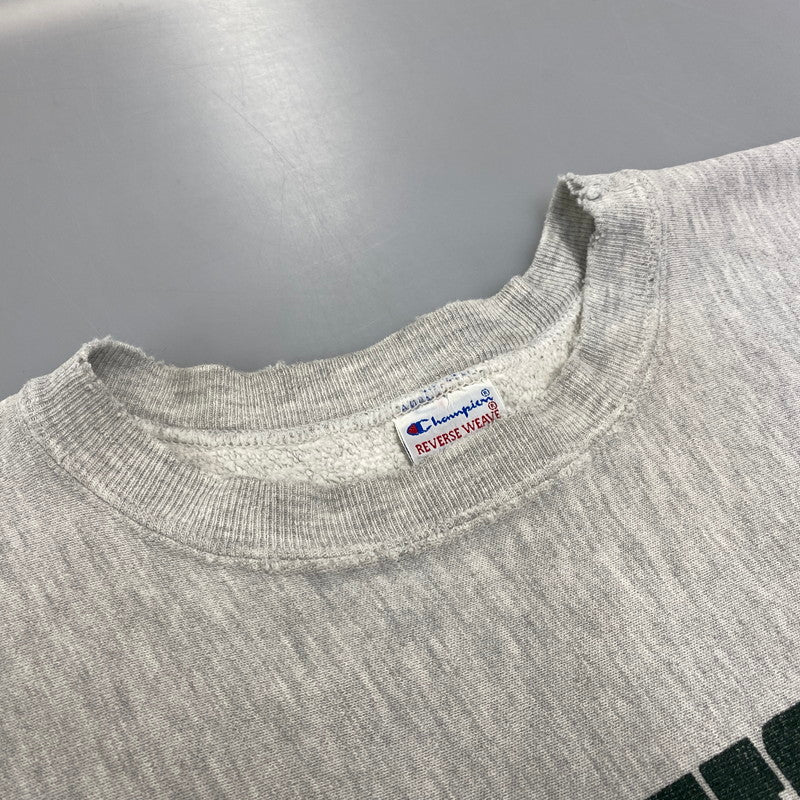 【現状渡し品】【メンズ】 CHAMPION チャンピオン 90S 刺繍タグ MICHIGAN STATE REVERSE WEAVE SWEATSHIRT リバース ウィーブ スウェットシャツ トップス 長袖 146-260721-cs-10-izu サイズ：XL カラー：グレー 万代Net店