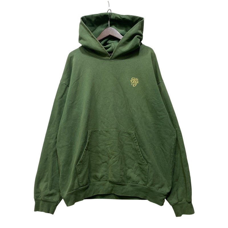 【中古品】【メンズ】 GIRLS DON'T CRY ガールズドントクライ BACK LOGO HOODIE バック ロゴ フーディー トップス 長袖 142-260721-cs-12-izu サイズ：XL カラー：グリーン 万代Net店