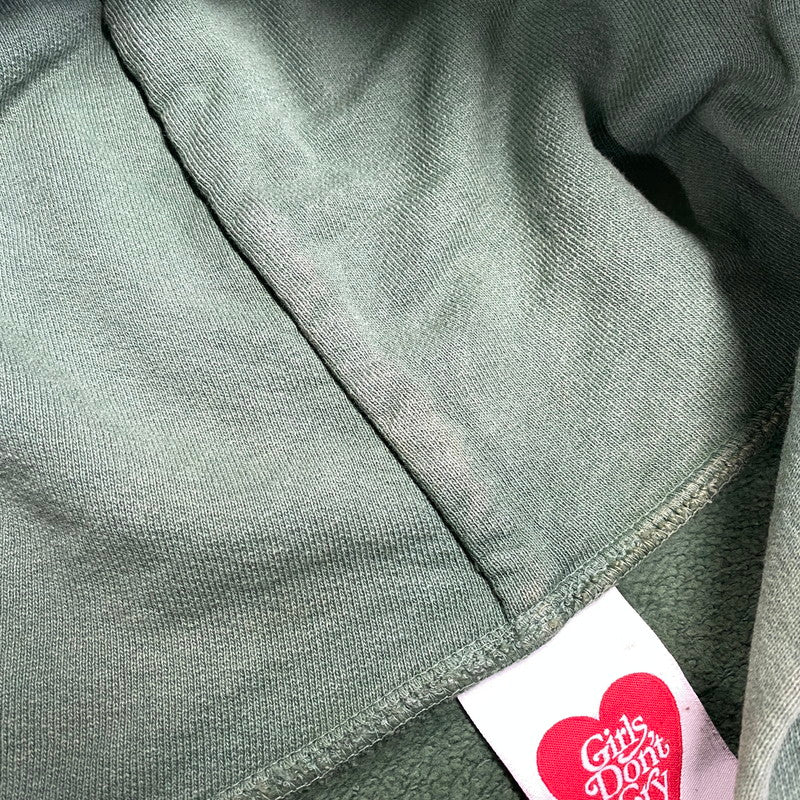 【中古品】【メンズ】 GIRLS DON'T CRY ガールズドントクライ BACK LOGO HOODIE バック ロゴ フーディー トップス 長袖 142-260721-cs-12-izu サイズ：XL カラー：グリーン 万代Net店