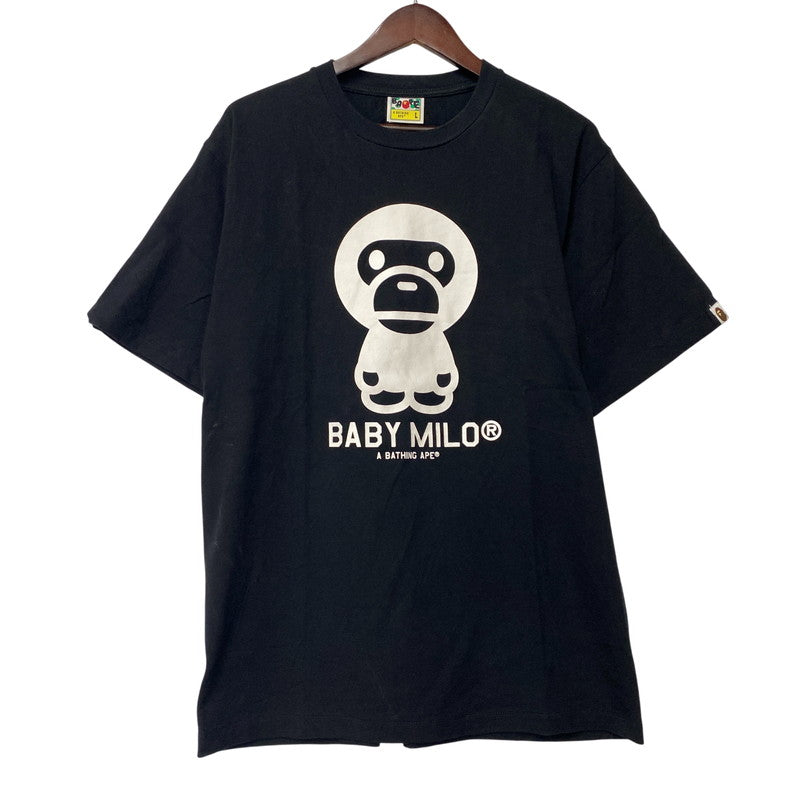 【中古品】【メンズ】 A BATHING APE アベイシングエイプ 002TEK251001M BABY MILO SS TEE ベイビー マイロ ショートスリーブ Tシャツ トップス 142-260723-kh-03-izu サイズ：L カラー：ブラック 万代Net店