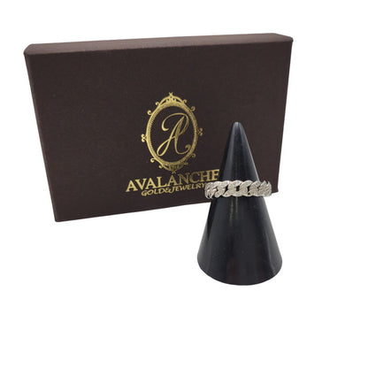 【中古品】【メンズ/レディース】 AVALANCHE アヴァランチ S925 ジルコニア マイアミキューバンリンク リング アクセサリー 192-260724-ya-13-izu カラー：シルバー 万代Net店