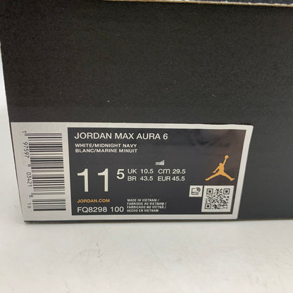 【中古品】【メンズ】 NIKE ナイキ JORDAN MAX AURA 6 FQ8298-100 ジョーダン マックス オーラ 6 スニーカー シューズ 靴 160-260721-as-03-izu サイズ：29.5cm カラー：WHITE/MIDNIGHT NAVY 万代Net店
