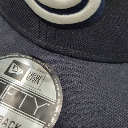 【中古品】【メンズ/レディース】 NEW ERA ニューエラ × SCHOTT ショット 9FIFTY ナインフィフティー LOGO SNAPBACK CAP ロゴ スナップバック キャップ 帽子 185-260724-ya-17-izu サイズ：F カラー：ネイビー 万代Net店