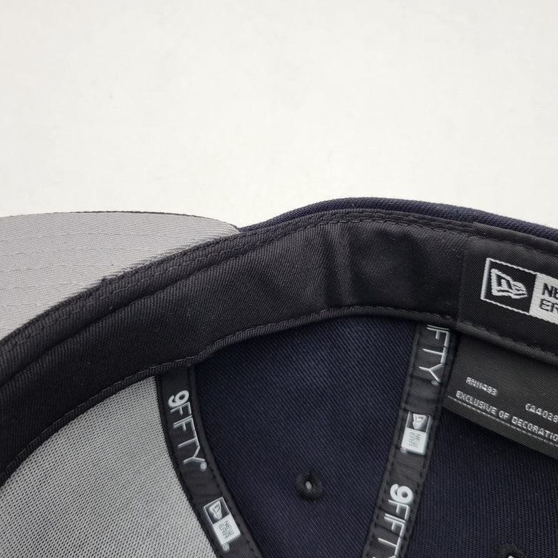 【中古品】【メンズ/レディース】 NEW ERA ニューエラ × SCHOTT ショット 9FIFTY ナインフィフティー LOGO SNAPBACK CAP ロゴ スナップバック キャップ 帽子 185-260724-ya-17-izu サイズ：F カラー：ネイビー 万代Net店