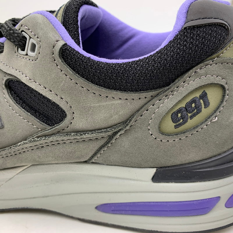【中古品】【メンズ】 NEW BALANCE ニューバランス U991GP2 991V2 MADE IN UK RAVEN メイドイン ユーケー レイブン スニーカー シューズ 靴 162-260722-cs-02-izu サイズ：US 9D カラー：グレー×パープル 万代Net店