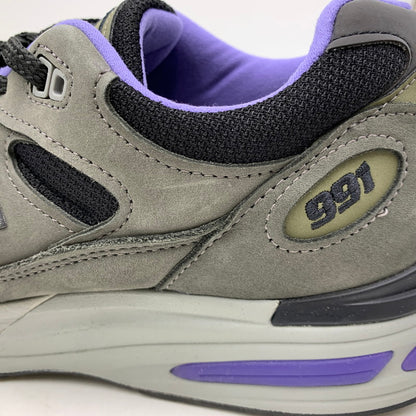 【中古品】【メンズ】 NEW BALANCE ニューバランス U991GP2 991V2 MADE IN UK RAVEN メイドイン ユーケー レイブン スニーカー シューズ 靴 162-260722-cs-02-izu サイズ：US 9D カラー：グレー×パープル 万代Net店