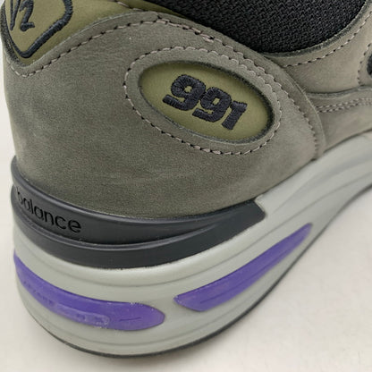 【中古品】【メンズ】 NEW BALANCE ニューバランス U991GP2 991V2 MADE IN UK RAVEN メイドイン ユーケー レイブン スニーカー シューズ 靴 162-260722-cs-02-izu サイズ：US 9D カラー：グレー×パープル 万代Net店
