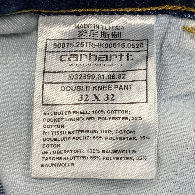 【中古品】【メンズ】 CARHARTT WIP カーハート ダブリューアイピー I032699 DOUBLE KNEE PANT ダブル ニー パンツ ボトムス ズボン 153-260722-cs-07-izu サイズ：32×32 カラー：インディゴ 万代Net店