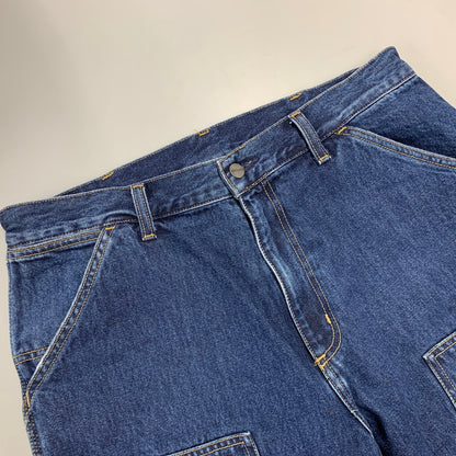 【中古品】【メンズ】 CARHARTT WIP カーハート ダブリューアイピー I032699 DOUBLE KNEE PANT ダブル ニー パンツ ボトムス ズボン 153-260722-cs-07-izu サイズ：32×32 カラー：インディゴ 万代Net店