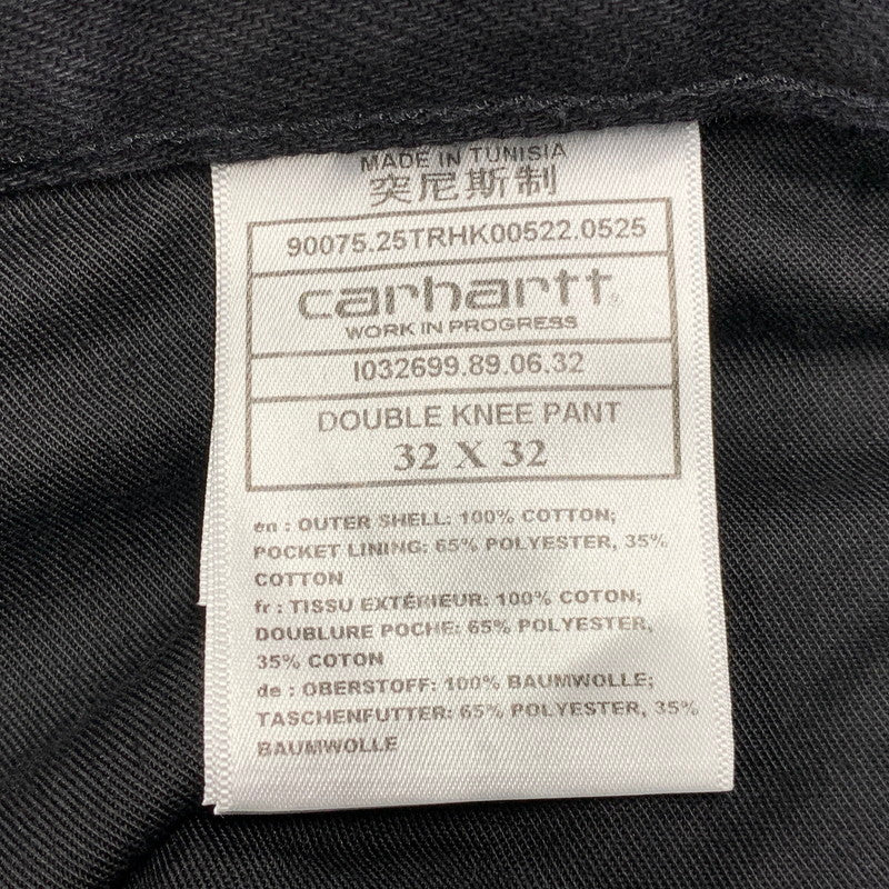 【中古品】【メンズ】 CARHARTT WIP カーハート ダブリューアイピー I032699 DOUBLE KNEE PANT ダブル ニー パンツ ボトムス ズボン 153-260722-cs-08-izu サイズ：32×32 カラー：ブラック 万代Net店