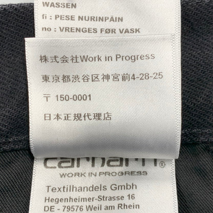 【中古品】【メンズ】 CARHARTT WIP カーハート ダブリューアイピー I032699 DOUBLE KNEE PANT ダブル ニー パンツ ボトムス ズボン 153-260722-cs-08-izu サイズ：32×32 カラー：ブラック 万代Net店