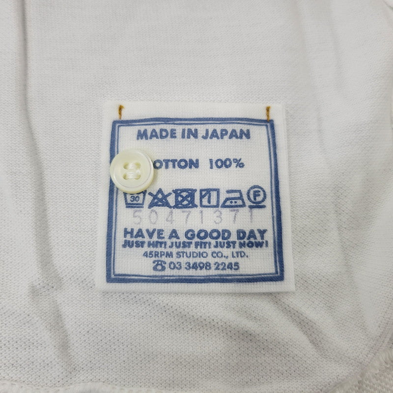【中古品】【レディース】 45R フォーティーファイブアール 50471371 スーピマカノコの33色四角ポロ トップス 168-260726-kh-05-izu サイズ：3 カラー：ホワイト 万代Net店
