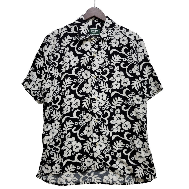 【中古品】【メンズ】 GITMAN BROS. ギットマンブラザーズ 1116-343-0471 UNITED ARROWS 別注 USA製 RAYON SS ALOHA SHIRT ユナイテッドアローズ アロハ シャツ 141-260726-kh-06-izu サイズ：15 カラー：ブラック×ホワイト 万代Net店