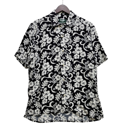 【中古品】【メンズ】 GITMAN BROS. ギットマンブラザーズ 1116-343-0471 UNITED ARROWS 別注 USA製 RAYON SS ALOHA SHIRT ユナイテッドアローズ アロハ シャツ 141-260726-kh-06-izu サイズ：15 カラー：ブラック×ホワイト 万代Net店