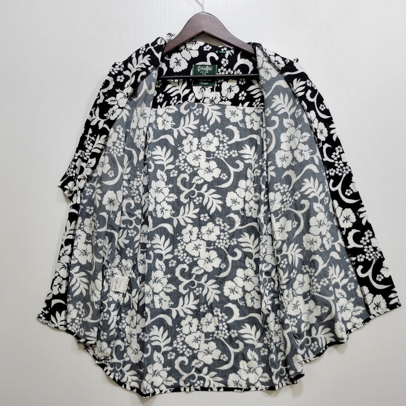 【中古品】【メンズ】 GITMAN BROS. ギットマンブラザーズ 1116-343-0471 UNITED ARROWS 別注 USA製 RAYON SS ALOHA SHIRT ユナイテッドアローズ アロハ シャツ 141-260726-kh-06-izu サイズ：15 カラー：ブラック×ホワイト 万代Net店