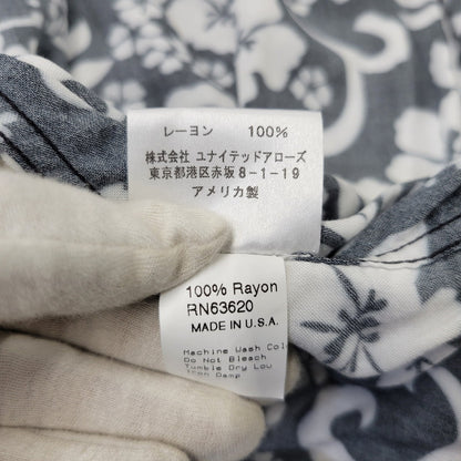 【中古品】【メンズ】 GITMAN BROS. ギットマンブラザーズ 1116-343-0471 UNITED ARROWS 別注 USA製 RAYON SS ALOHA SHIRT ユナイテッドアローズ アロハ シャツ 141-260726-kh-06-izu サイズ：15 カラー：ブラック×ホワイト 万代Net店