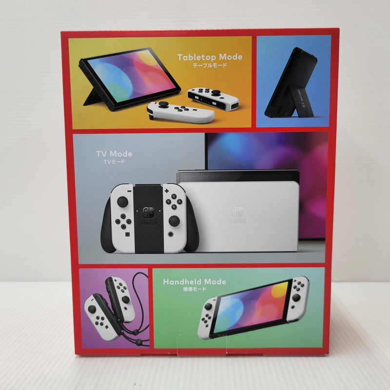 【中古美品】 【未使用】【ゲーム】Nintendo Switch (有機ELモデル) Joy-Con(L)/(R) ホワイト HEG-S-KAAAA(JPN) 任天堂 ニンテンドースイッチ 本体 034-260722-ay-01-izu 万代Net店