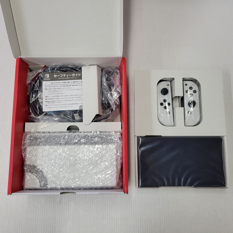 【中古美品】 【未使用】【ゲーム】Nintendo Switch (有機ELモデル) Joy-Con(L)/(R) ホワイト HEG-S-KAAAA(JPN) 任天堂 ニンテンドースイッチ 本体 034-260722-ay-01-izu 万代Net店