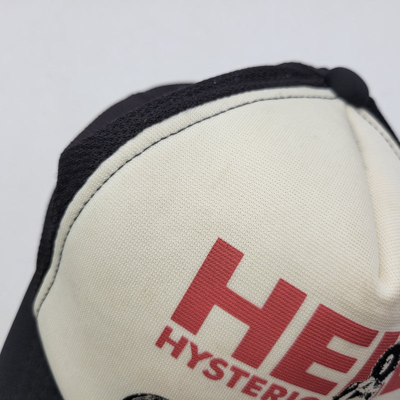 【中古品】【メンズ/レディース】 HYSTERIC GLAMOUR ヒステリックグラマー 02251QH03 HELL HYSTERIC MESH CAP ヘル ヒステリック メッシュ キャップ 帽子 185-260726-kh-11-izu サイズ：FREE カラー：ブラック×ホワイト 万代Net店