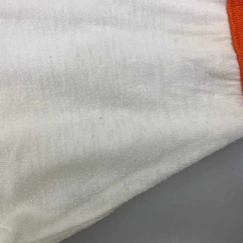 【中古品】【メンズ】 VINTAGE USA製 シングル GULF RINGER SS TEE ガルフ リンガー ショートスリーブ Tシャツ トップス 146-260725-kh-10-izu サイズ：M カラー：ホワイト×オレンジ 万代Net店