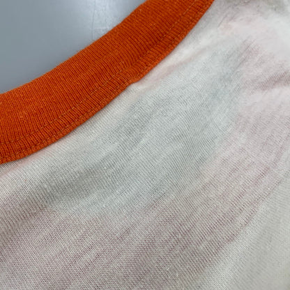 【中古品】【メンズ】 VINTAGE USA製 シングル GULF RINGER SS TEE ガルフ リンガー ショートスリーブ Tシャツ トップス 146-260725-kh-10-izu サイズ：M カラー：ホワイト×オレンジ 万代Net店