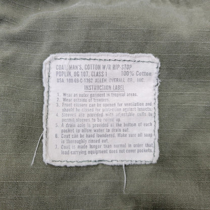 【中古品】【メンズ】 U.S.ARMY ユーエスアーミー 8405-935-4711 DSA100-69-C-1362 COMBAT TROPICAL RIP-STOP JUNGLE FATIGUE JACKET ジャケット 146-260723-kh-11-izu サイズ：LARGE-REGULAR カラー：カーキ 万代Net店