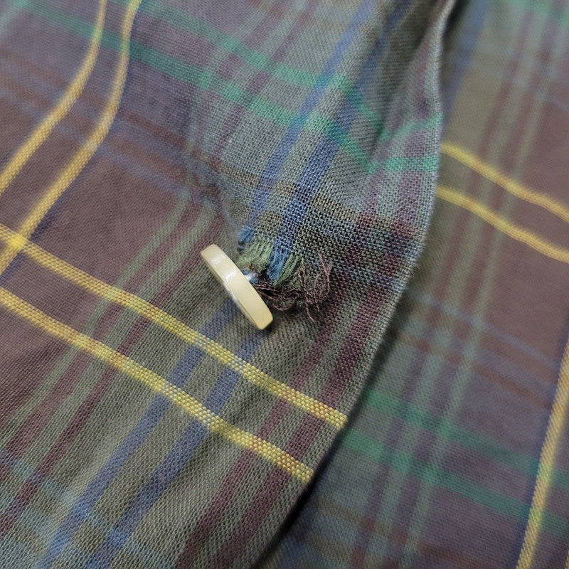 【中古品】【メンズ】 BRENT ブレント COMBED COTTON CHECK L/S SHIRT コーマコットン チェック ロングスリーブ シャツ 長袖 146-260723-as-08-izu サイズ：M カラー：マルチカラー 万代Net店