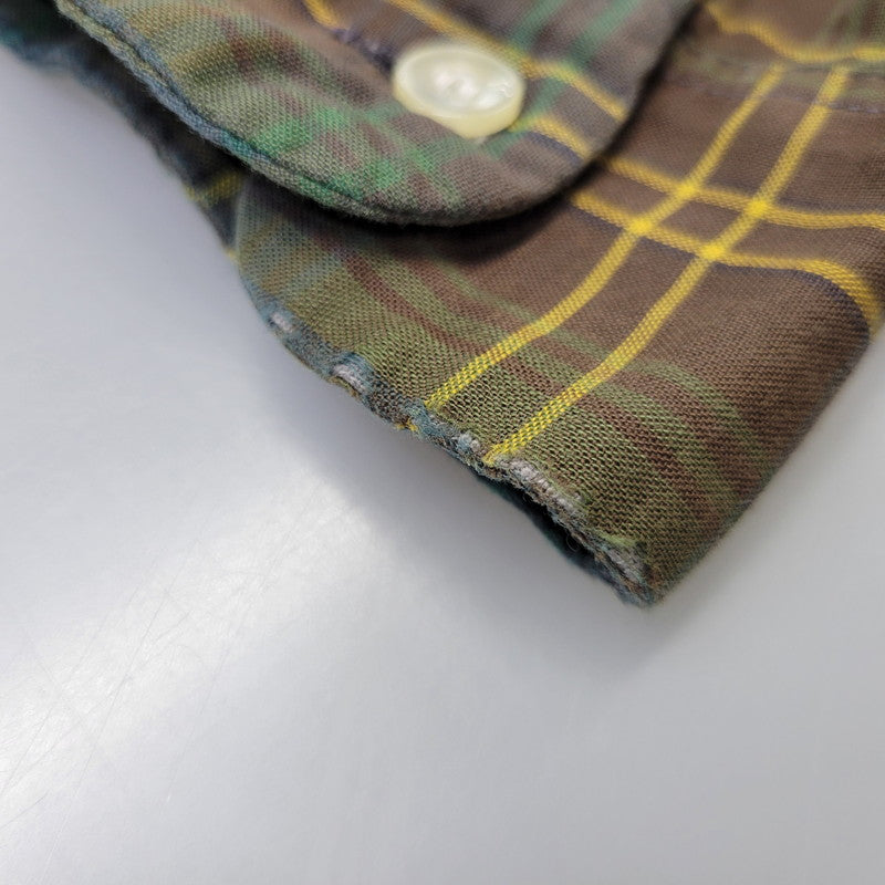 【中古品】【メンズ】 BRENT ブレント COMBED COTTON CHECK L/S SHIRT コーマコットン チェック ロングスリーブ シャツ 長袖 146-260723-as-08-izu サイズ：M カラー：マルチカラー 万代Net店