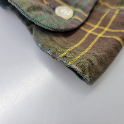 【中古品】【メンズ】 BRENT ブレント COMBED COTTON CHECK L/S SHIRT コーマコットン チェック ロングスリーブ シャツ 長袖 146-260723-as-08-izu サイズ：M カラー：マルチカラー 万代Net店