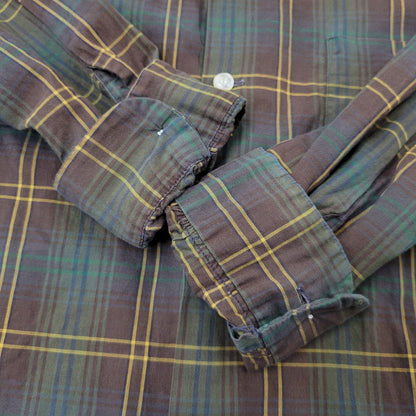【中古品】【メンズ】 BRENT ブレント COMBED COTTON CHECK L/S SHIRT コーマコットン チェック ロングスリーブ シャツ 長袖 146-260723-as-08-izu サイズ：M カラー：マルチカラー 万代Net店