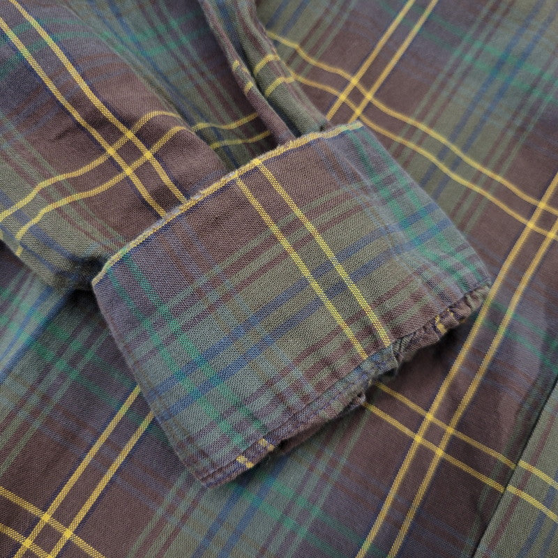 【中古品】【メンズ】 BRENT ブレント COMBED COTTON CHECK L/S SHIRT コーマコットン チェック ロングスリーブ シャツ 長袖 146-260723-as-08-izu サイズ：M カラー：マルチカラー 万代Net店