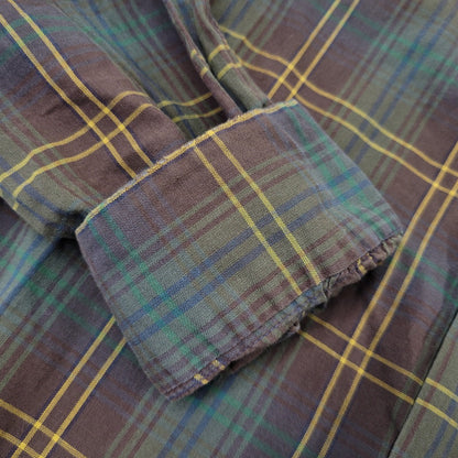 【中古品】【メンズ】 BRENT ブレント COMBED COTTON CHECK L/S SHIRT コーマコットン チェック ロングスリーブ シャツ 長袖 146-260723-as-08-izu サイズ：M カラー：マルチカラー 万代Net店