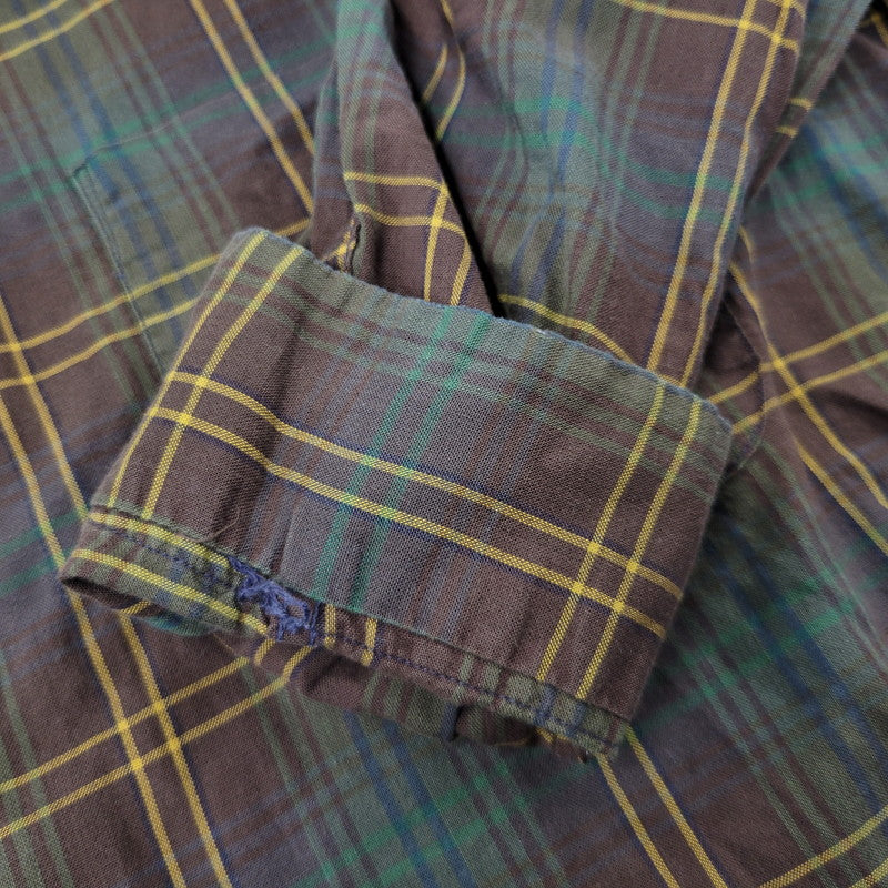 【中古品】【メンズ】 BRENT ブレント COMBED COTTON CHECK L/S SHIRT コーマコットン チェック ロングスリーブ シャツ 長袖 146-260723-as-08-izu サイズ：M カラー：マルチカラー 万代Net店