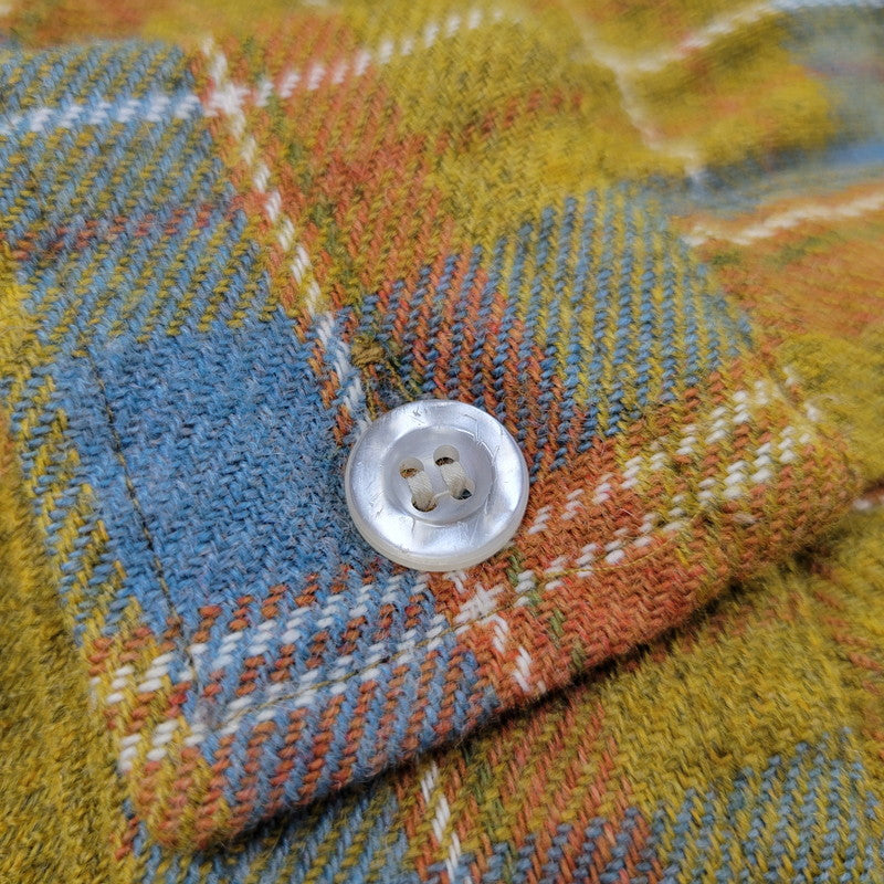 【中古品】【メンズ】 DONEGAL ドネガル REVER-PRESS ACRYLIC WOOL CHECK L/S SHIRT アクリルウール チェック ロングスリーブ シャツ 長袖 146-260723-as-09-izu サイズ：L カラー：マスタード系 万代Net店