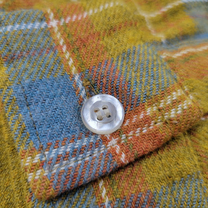 【中古品】【メンズ】 DONEGAL ドネガル REVER-PRESS ACRYLIC WOOL CHECK L/S SHIRT アクリルウール チェック ロングスリーブ シャツ 長袖 146-260723-as-09-izu サイズ：L カラー：マスタード系 万代Net店