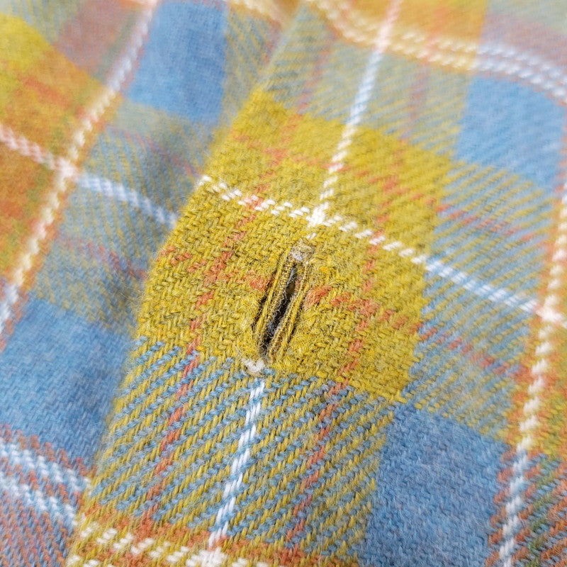 【中古品】【メンズ】 DONEGAL ドネガル REVER-PRESS ACRYLIC WOOL CHECK L/S SHIRT アクリルウール チェック ロングスリーブ シャツ 長袖 146-260723-as-09-izu サイズ：L カラー：マスタード系 万代Net店