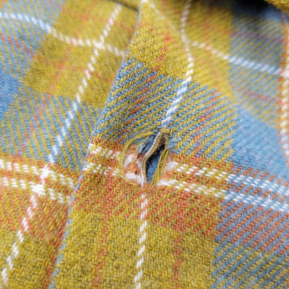 【中古品】【メンズ】 DONEGAL ドネガル REVER-PRESS ACRYLIC WOOL CHECK L/S SHIRT アクリルウール チェック ロングスリーブ シャツ 長袖 146-260723-as-09-izu サイズ：L カラー：マスタード系 万代Net店