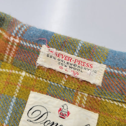 【中古品】【メンズ】 DONEGAL ドネガル REVER-PRESS ACRYLIC WOOL CHECK L/S SHIRT アクリルウール チェック ロングスリーブ シャツ 長袖 146-260723-as-09-izu サイズ：L カラー：マスタード系 万代Net店