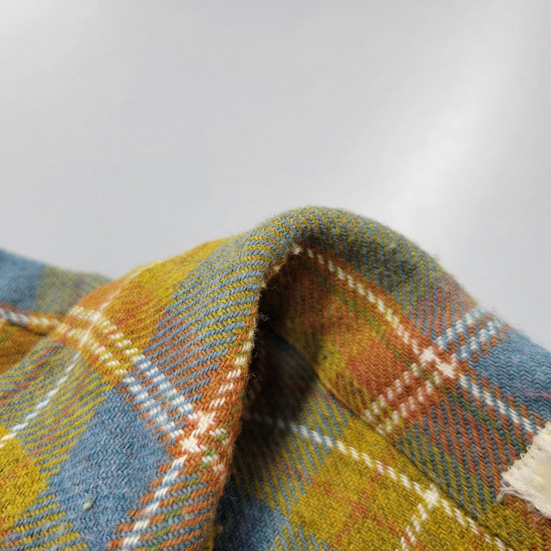 【中古品】【メンズ】 DONEGAL ドネガル REVER-PRESS ACRYLIC WOOL CHECK L/S SHIRT アクリルウール チェック ロングスリーブ シャツ 長袖 146-260723-as-09-izu サイズ：L カラー：マスタード系 万代Net店