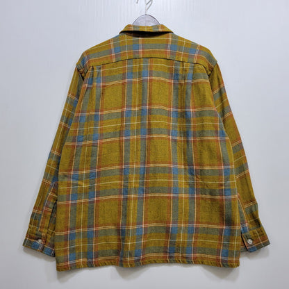 【中古品】【メンズ】 DONEGAL ドネガル REVER-PRESS ACRYLIC WOOL CHECK L/S SHIRT アクリルウール チェック ロングスリーブ シャツ 長袖 146-260723-as-09-izu サイズ：L カラー：マスタード系 万代Net店