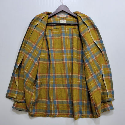 【中古品】【メンズ】 DONEGAL ドネガル REVER-PRESS ACRYLIC WOOL CHECK L/S SHIRT アクリルウール チェック ロングスリーブ シャツ 長袖 146-260723-as-09-izu サイズ：L カラー：マスタード系 万代Net店