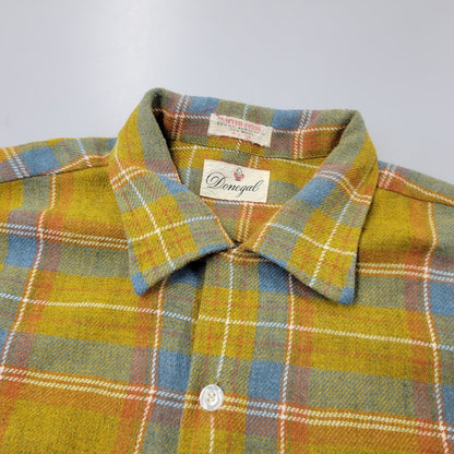 【中古品】【メンズ】 DONEGAL ドネガル REVER-PRESS ACRYLIC WOOL CHECK L/S SHIRT アクリルウール チェック ロングスリーブ シャツ 長袖 146-260723-as-09-izu サイズ：L カラー：マスタード系 万代Net店