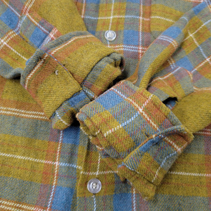 【中古品】【メンズ】 DONEGAL ドネガル REVER-PRESS ACRYLIC WOOL CHECK L/S SHIRT アクリルウール チェック ロングスリーブ シャツ 長袖 146-260723-as-09-izu サイズ：L カラー：マスタード系 万代Net店
