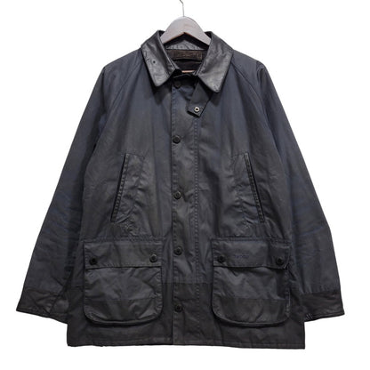 【現状渡し品】【メンズ】 BARBOUR バーブァー BURN WAX JACKET ワックス ジャケット アウター 144-260723-kh-13-izu サイズ：M カラー：ネイビー 万代Net店