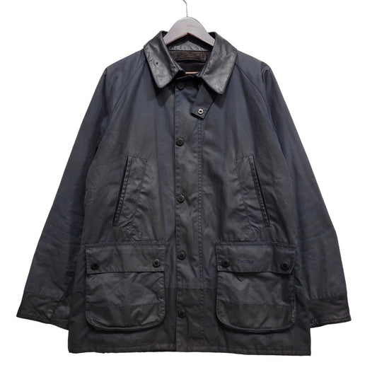 【現状渡し品】【メンズ】 BARBOUR バーブァー BURN WAX JACKET ワックス ジャケット アウター 144-260723-kh-13-izu サイズ：M カラー：ネイビー 万代Net店
