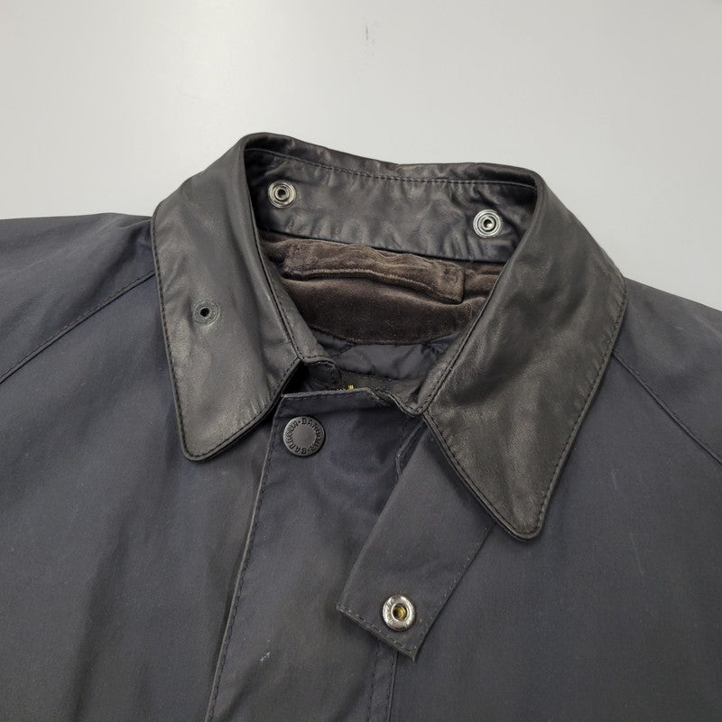 【現状渡し品】【メンズ】 BARBOUR バーブァー BURN WAX JACKET ワックス ジャケット アウター 144-260723-kh-13-izu サイズ：M カラー：ネイビー 万代Net店